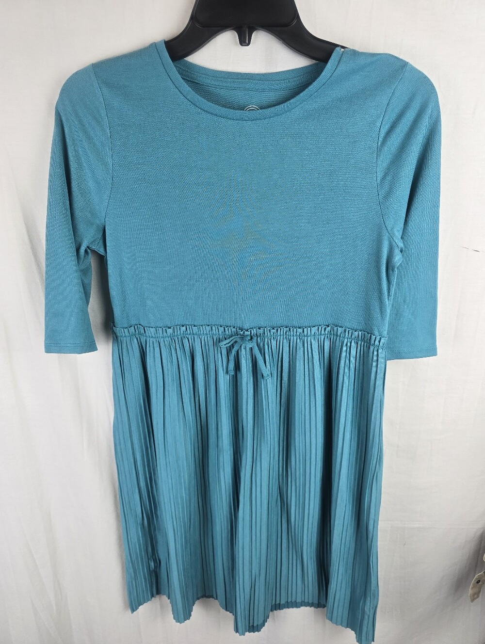 Wonder Nation Girl's Teal Pleated Waist Dress Sz XXL/18